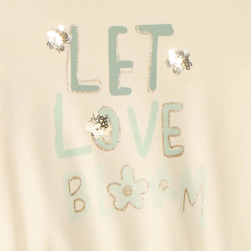 Sportset voor meisjes met pailletten en glitters