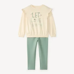 Sportset voor meisjes met pailletten en glitters