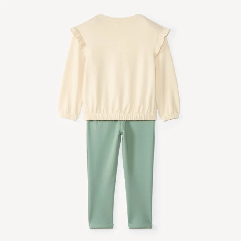 Sportset voor meisjes met pailletten en glitters