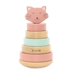 Stapelbare bouwtoren van beukenhout Mrs Cat