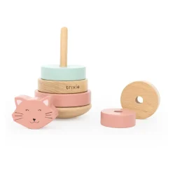 Stapelbare bouwtoren van beukenhout Mrs Cat