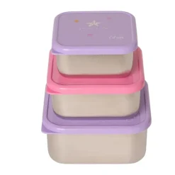 Stapelbare lunchbox van roestvrij staal 3STKS Mermaid
