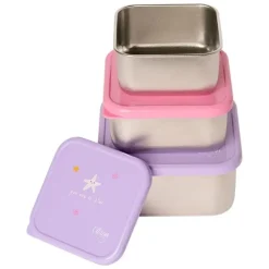 Stapelbare lunchbox van roestvrij staal 3STKS Mermaid