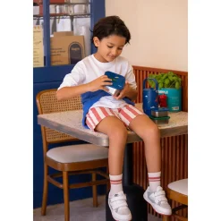 Stapelbare lunchbox van roestvrij staal 3STKS Blue Dino