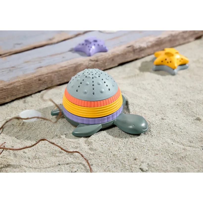 Stapelspeelgoed Toren Schildpad Groen 5stks 12m+