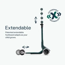 Step 3 wielen Xtend Mini+ scooter 2jaar-9jaar Groen