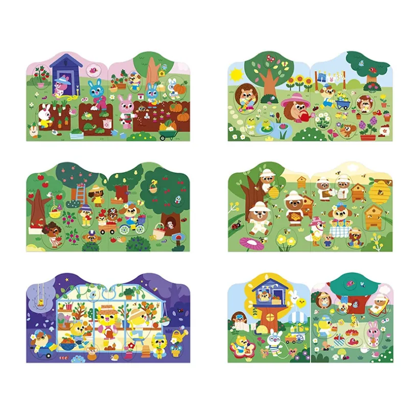Stickerboek en decors Le Jardin van Janod