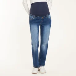 Straight jeans voor zwangerschap met hoge hoofdband