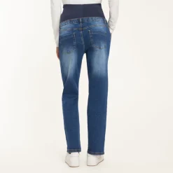 Straight jeans voor zwangerschap met hoge hoofdband