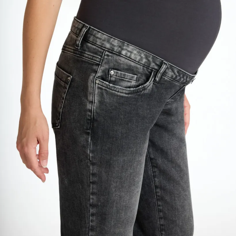 Straight jeans voor zwangerschap met hoge hoofdband
