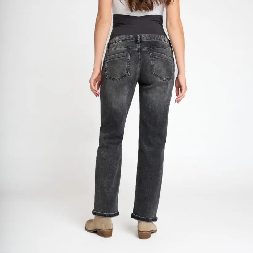 Straight jeans voor zwangerschap met hoge hoofdband
