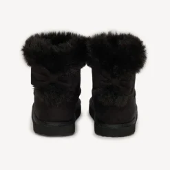 Suèdebooties met namaakbontkraag en strik meisjes