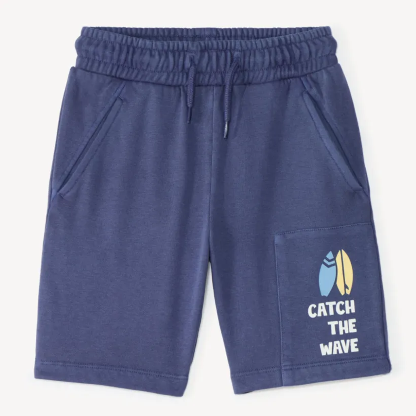 Surf print sweatshorts jongens