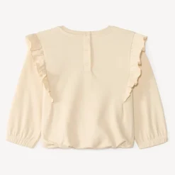 Sweat bouffant voor meisjes met flounces van fleece
