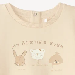 Sweat bouffant voor meisjes met flounces van fleece