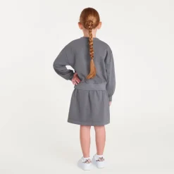 Sweater jurk met lange mouwen voor meisjes, 2-in-1 effect