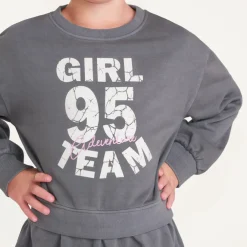 Sweater jurk met lange mouwen voor meisjes, 2-in-1 effect