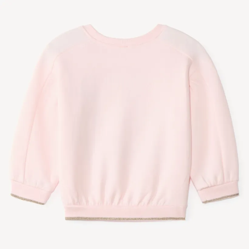 Sweater meisjes met hondenborduurwerk en fantasiedetails