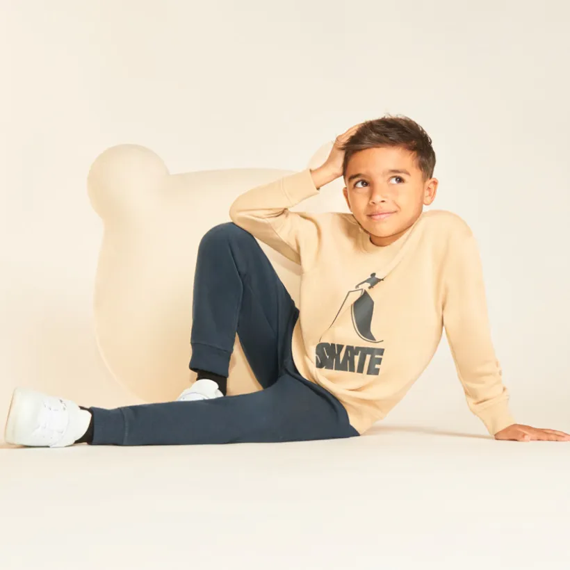 Sweater met lange mouwen van fleece jongens