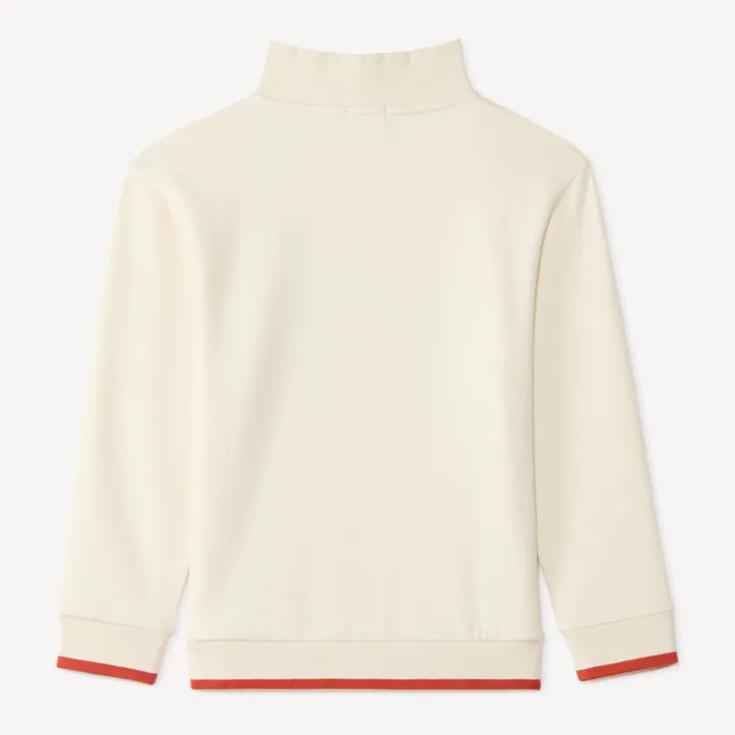 Sweater met rits jongens met vintage racing motief
