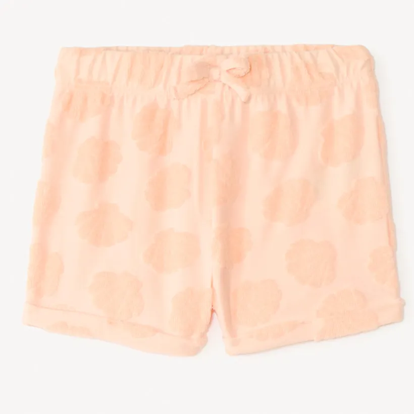 Sweater shorts van badstof met reliëfpatronen meisjes.