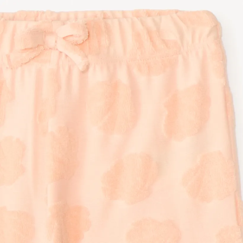 Sweater shorts van badstof met reliëfpatronen meisjes.
