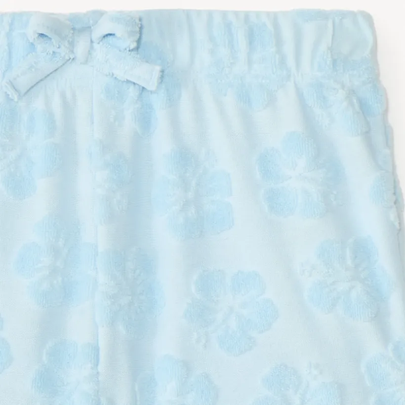 Sweater shorts van badstof met reliëfpatronen meisjes.