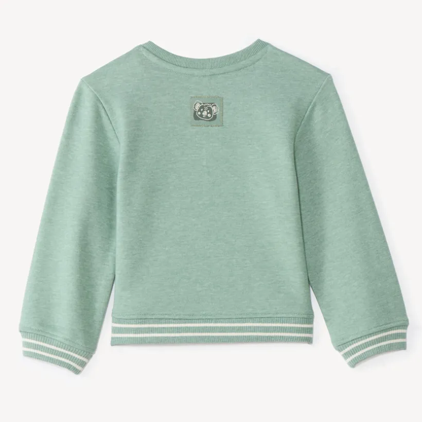 Sweater van fleece jongens met reliëfprint van een koala