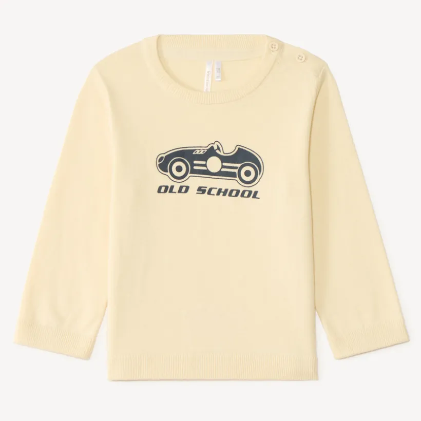 Sweater voor jongen met vintage auto print