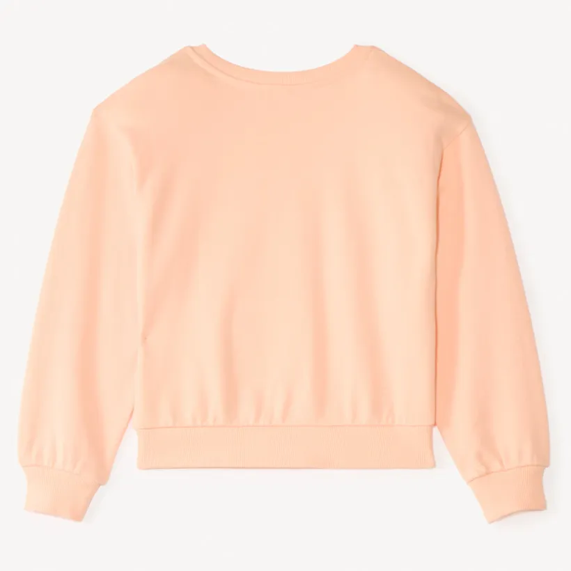 Sweat in fleece met Love print en pailletten meisjes