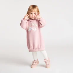 Sweatjurk voor meisjes met capuchon en print van een hond en kat