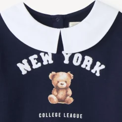 Sweat meisjes met kraag en teddybeerprint