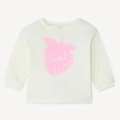 Sweat met aardbeienprint voor babymeisjes