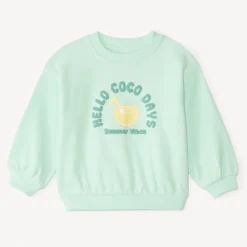 Sweat met fantasie-mesh en reliëfprint voor babyjongen