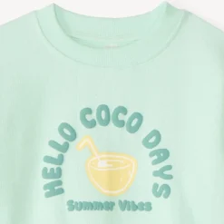 Sweat met fantasie-mesh en reliëfprint voor babyjongen