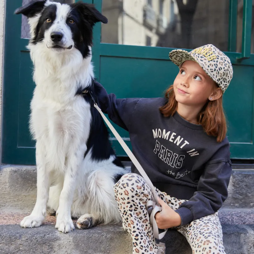 Sweat oversized meisjes met fantasie borduurwerk