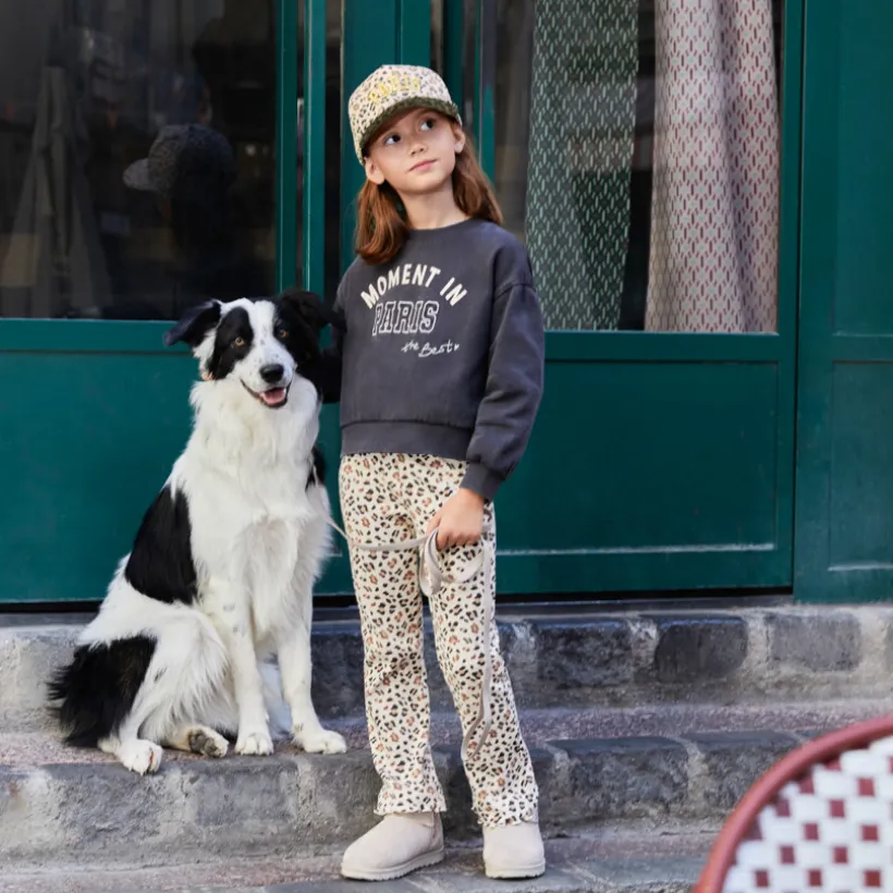 Sweat oversized meisjes met fantasie borduurwerk