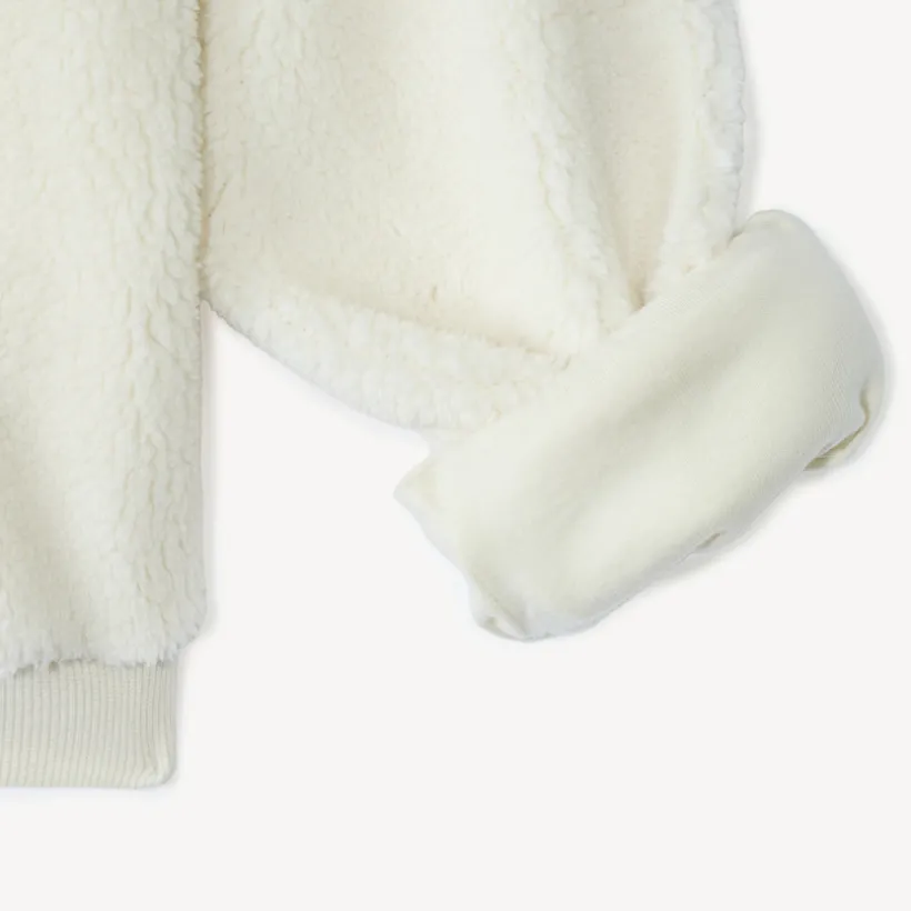 Sweat oversize in sherpa met imitatiebont meisjes