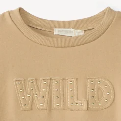 Sweat oversize voor meisjes met fantasiepatches