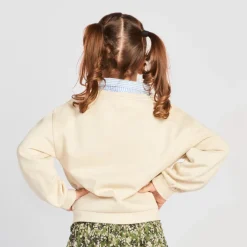 Sweatshirt fleece effen fantasie meisjes