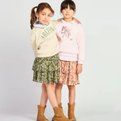 Sweatshirt fleece effen fantasie meisjes