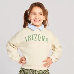 Sweatshirt fleece effen fantasie meisjes