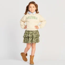 Sweatshirt fleece effen fantasie meisjes