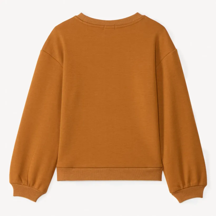 Sweatshirt fleece met fluweel, oversize, Love meisjes