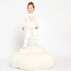 Sweatshirt fleece met hartprint Love voor babymeisje