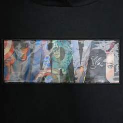 Sweatshirt fleece met kap en Marvel-print jongens