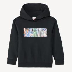 Sweatshirt fleece met kap en Marvel-print jongens