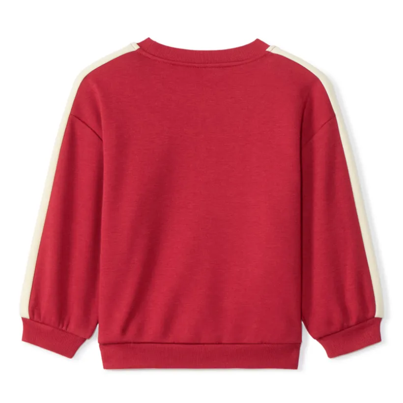 Sweatshirt fleece oversize met basketbalpatroon voor babyjongens