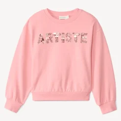 Sweatshirt fleece oversize met magische pailletten meisjes