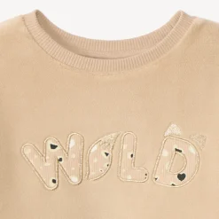 Sweatshirt fleece oversize voor babymeisje